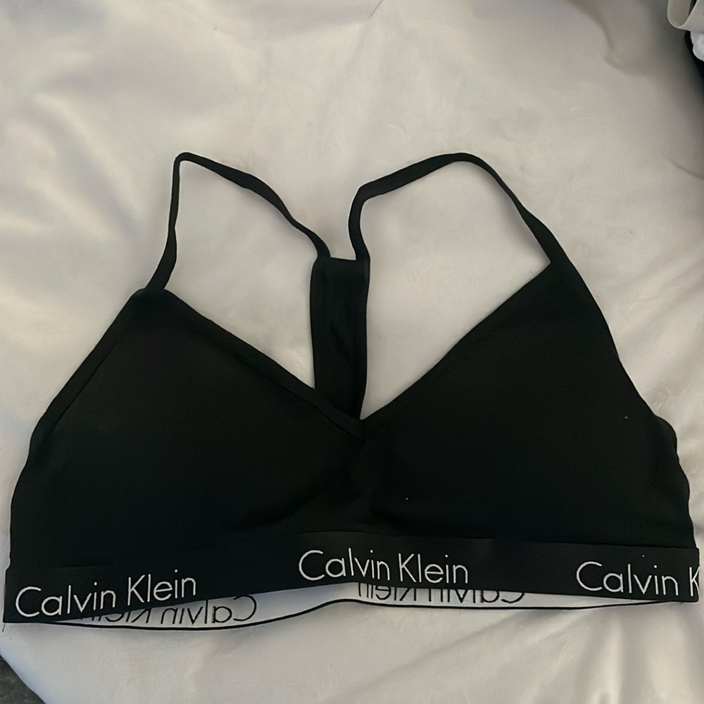Black Calvin Klein razor back bralette